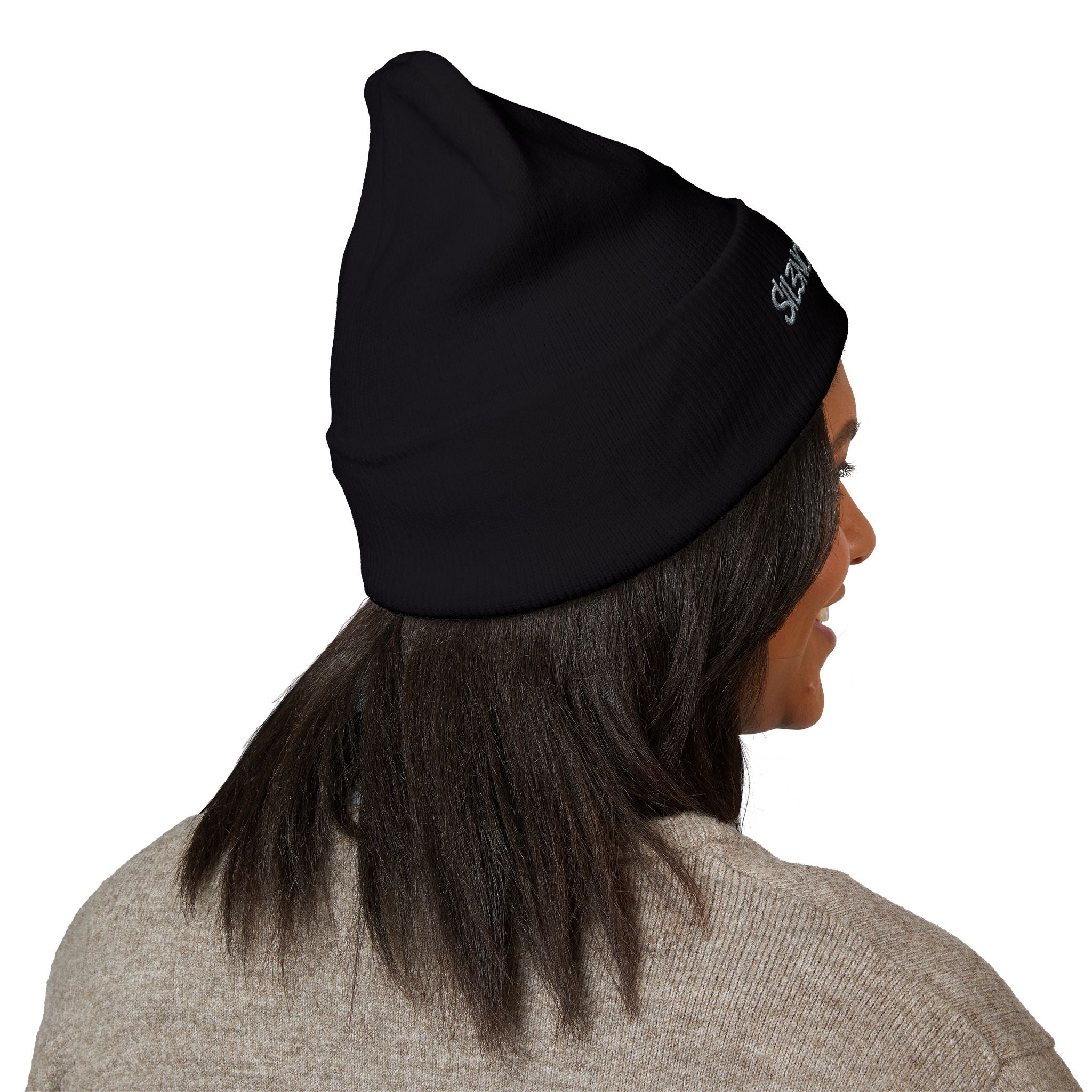 Sil3nced Soci3ty Embroidered Cuffed Beanie