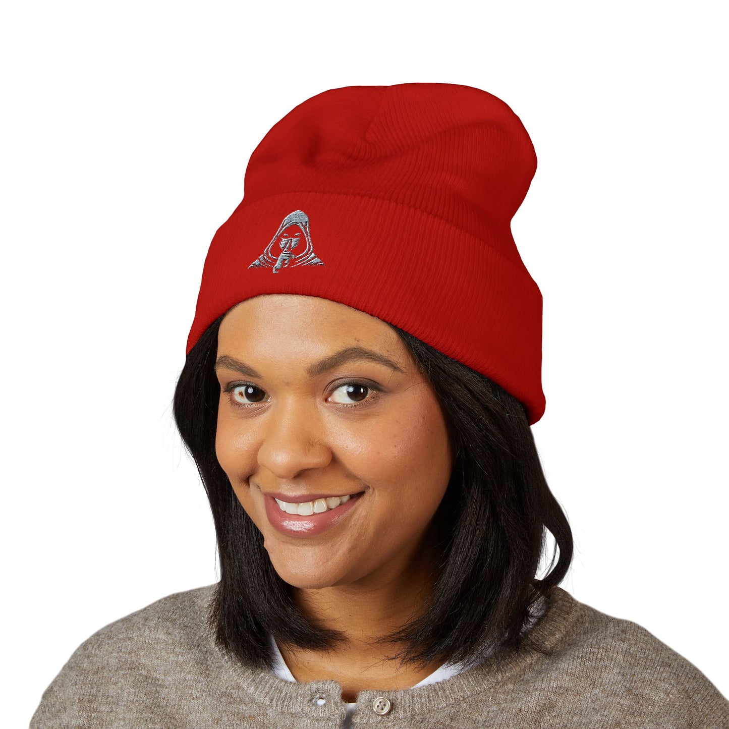 OG Beanie – White Embroidered