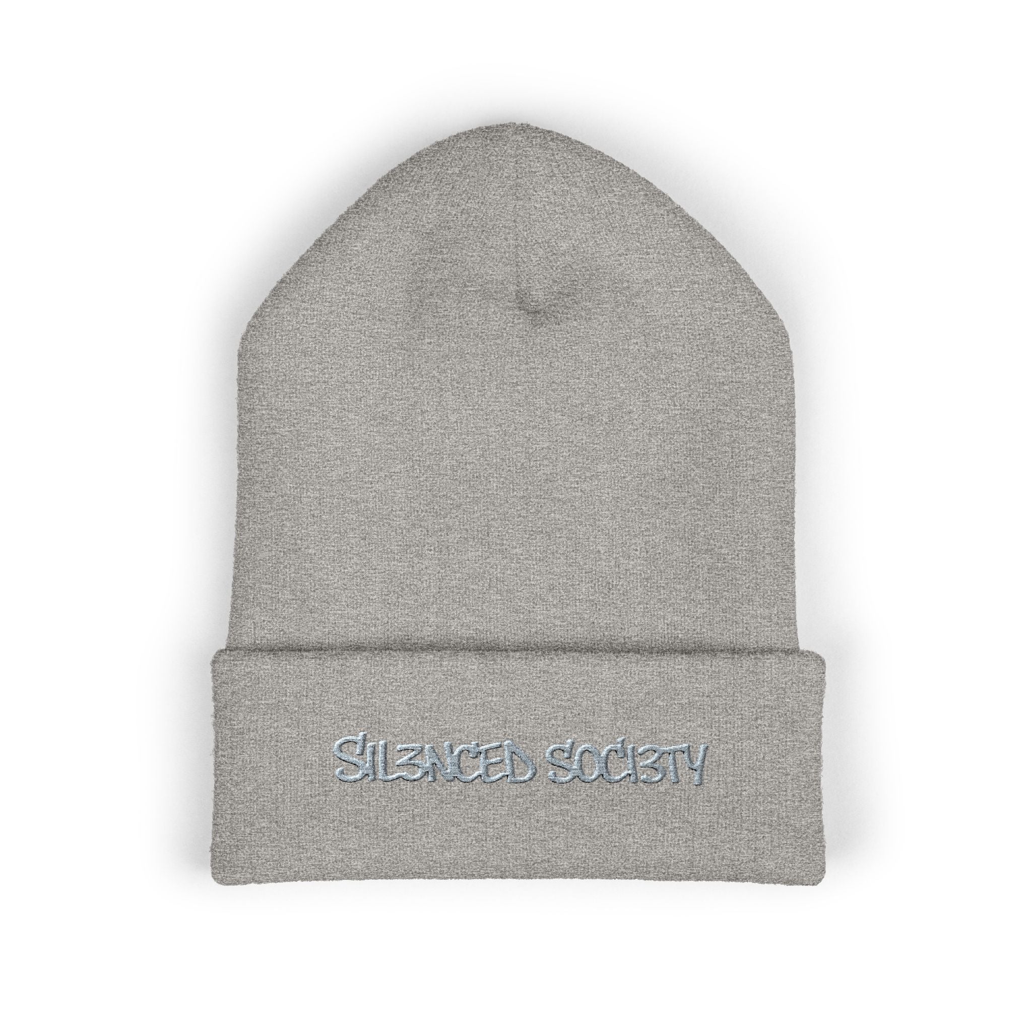 Sil3nced Soci3ty Embroidered Cuffed Beanie