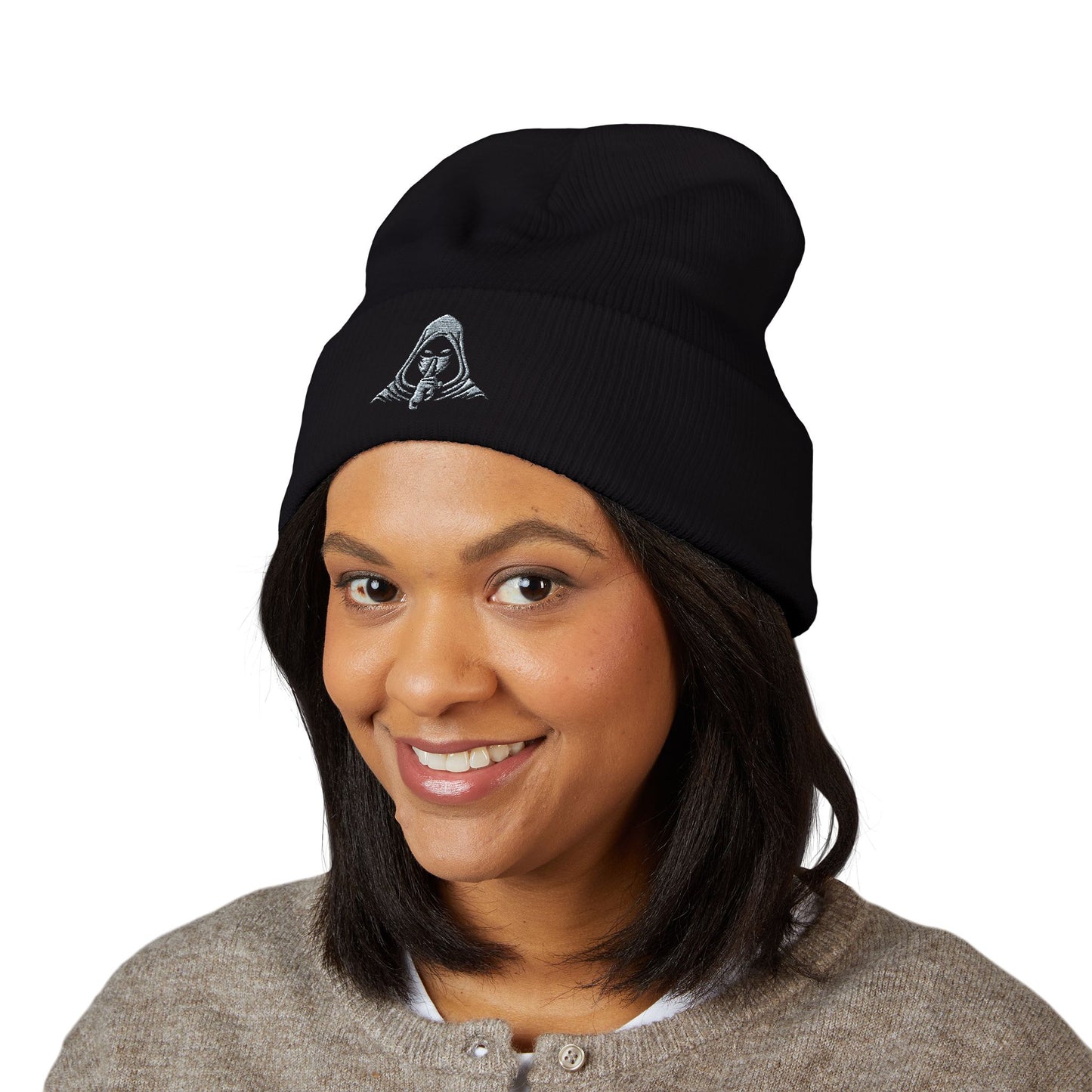 OG Beanie – White Embroidered