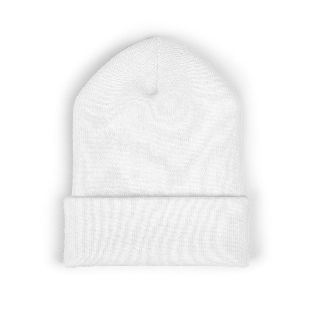 Sil3nced Soci3ty Embroidered Cuffed Beanie - White