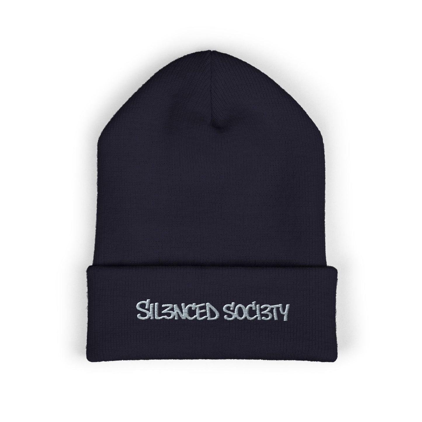 Sil3nced Soci3ty Embroidered Cuffed Beanie